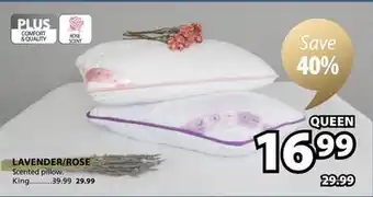 JYSK LAVENDER/ROSE Scented Pillow offer