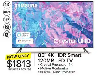 Leon's Samsung 85 CUHD 4K Smart TV UN85CU7000FXZC offer
