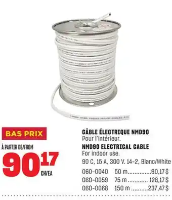 BMR CÂBLE ÉLECTRIQUE NMD90 offer