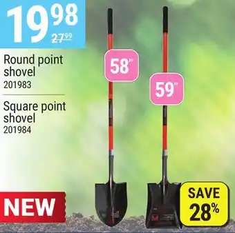 Rossy Round point shovel offer