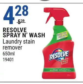 Rossy RESOLVE SPRAY N' WASH Laundry stain remover offer