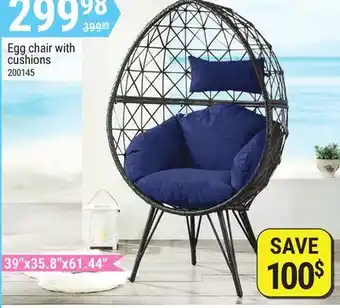 Rossy Egg chair with cushions offer