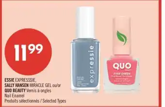 Pharmaprix ESSIE EXPRESSSIE, SALLY HANSEN MIRACLE GEL or QUO BEAUTY Nail Enamel offer
