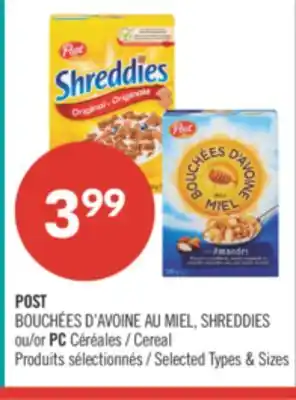 Pharmaprix POST or PC Cereal offer