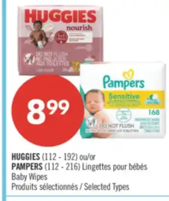 Pharmaprix HUGGIES (112 - 192) or PAMPERS (112 - 216) Baby Wipes offer