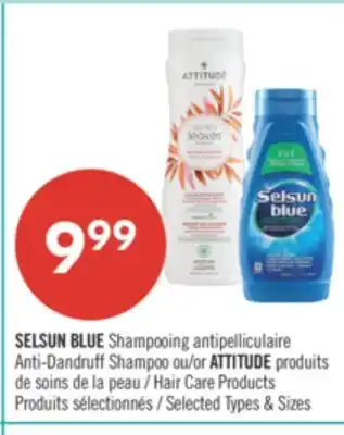 Pharmaprix SELSUN BLUE Anti-Dandruff Shampoo or ATTITUDE Hair Care Products offer