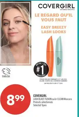 Pharmaprix COVERGIRL LASH BLAST FUSION or CLEAN Mascara offer