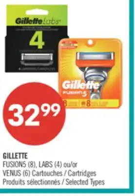 Pharmaprix GILLETTE FUSION5 (8), LABS (4) or VENUS (6) Cartridges offer