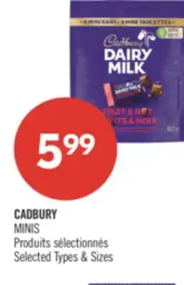 Pharmaprix CADBURY MINI offer
