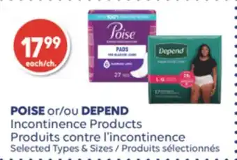 Wellwise by Shoppers POISE ou DEPEND Produits contre l'incontinence offer