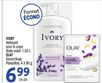 Uniprix IVORY Nettoyant pour le corps/Body wash, OLAY Savon/Soap, Pains/Bars offer