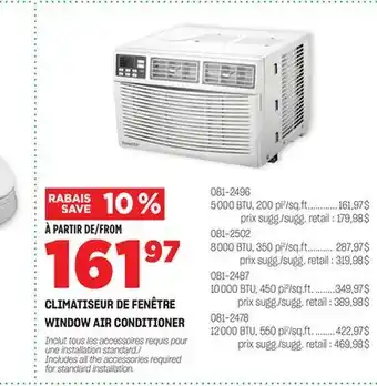 BMR CLIMATISEUR DE FENÊTRE offer