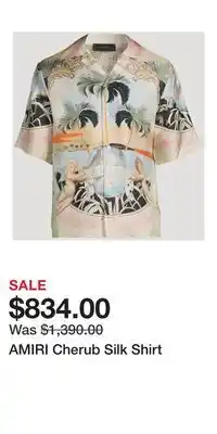 Holt Renfrew AMIRI Cherub Silk Shirt offer