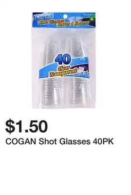 Dollarama COGAN Shot Glasses 40PK offer