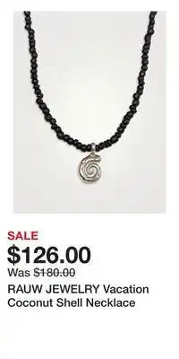 Holt Renfrew RAUW JEWELRY Vacation Coconut Shell Necklace offer