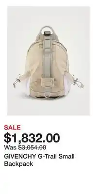 Holt Renfrew GIVENCHY G-Trail Small Backpack offer