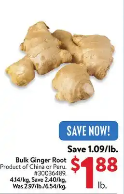 Walmart Bulk Ginger Root offer