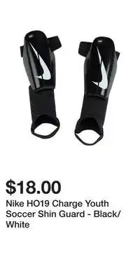 Sport Chek Nike HO19 Charge Youth Soccer Shin Guard - Black/White offer