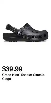 Sport Chek Crocs Kids' Toddler Classic Clogs offer