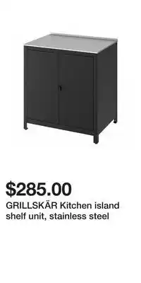 IKEA GRILLSKÄR Kitchen island shelf unit, stainless steel offer
