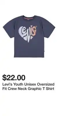 Mark's Levi's Youth Unisex Oversized Fit Crew Neck Graphic T Shirt offer