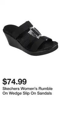 Mark's Skechers Women's Rumble On Wedge Slip On Sandals offer