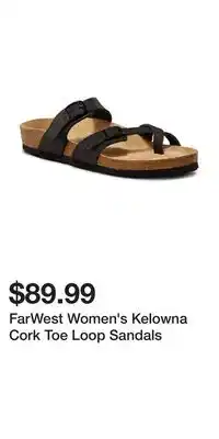 Mark's FarWest Women's Kelowna Cork Toe Loop Sandals offer