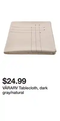 IKEA VÅRARV Tablecloth, dark gray/natural offer