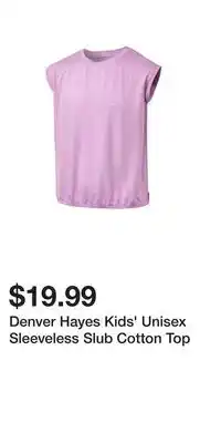 Mark's Denver Hayes Kids' Unisex Sleeveless Slub Cotton Top offer