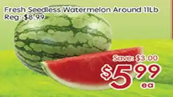 Sunny Food Mart Fresh Seedless Watermelon Around offer