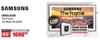 2001 Audio Video Samsung The Frame Art Mode 4K QLED TV offer