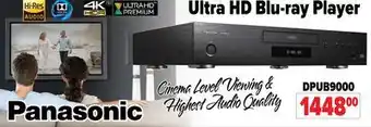 2001 Audio Video Panasonic Ultra HD Blu-ray Player offer