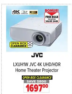 2001 Audio Video JVC 4K UHD/HDR Home Theater Projector offer