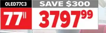 2001 Audio Video LG 77 OLED 4K ALPHA 9 HDR PANEL TV offer