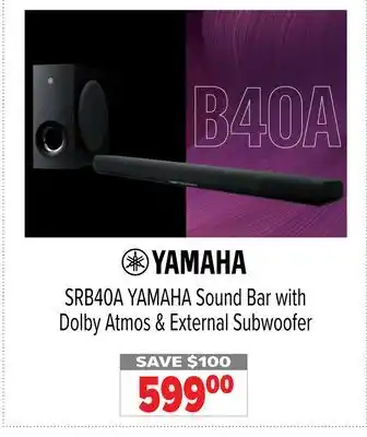 2001 Audio Video Sound Bar with Dolby Atmos & External Subwoofer offer