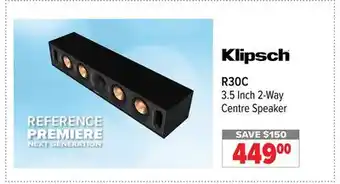 2001 Audio Video Klipsch 3.5 Inch 2-Way Centre Speaker offer