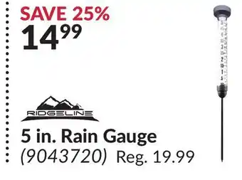 Princess Auto 5 in. Rain Gauge offer
