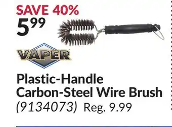 Princess Auto Plastic-Handle Carbon-Steel Wire Brush offer