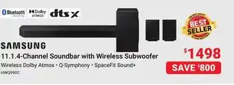 Visions Electronics SAMSUNG 11.1.4-Channel Soundbar with Wireless Subwoofer offer