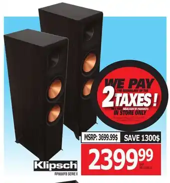 Centre Hi-Fi Klipsch RP8000FB SERIE II offer