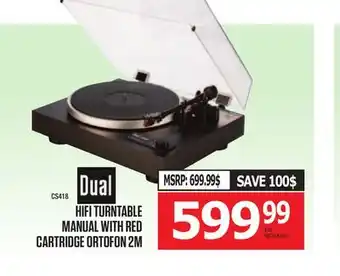 Centre Hi-Fi HIFI TURNTABLE MANUAL WITH RED CARTRIDGE ORTOFON 2M offer