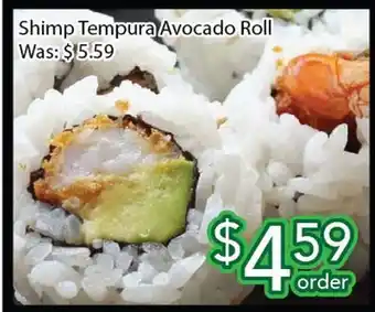 Ample Food Market SHIMP TEMPURA AVOCADO ROLL offer