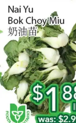 Ample Food Market NAI YU BOK CHOY MIU offer