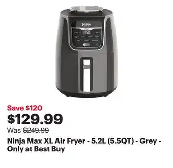 Best Buy Ninja Max XL Air Fryer - 5.2L (5.5QT) - Grey - Only at Best Buy offer
