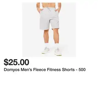 Decathlon Domyos Men's Fleece Fitness Shorts - 500 offer