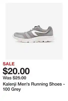 Decathlon Kalenji Men's Running Shoes - 100 Grey offer