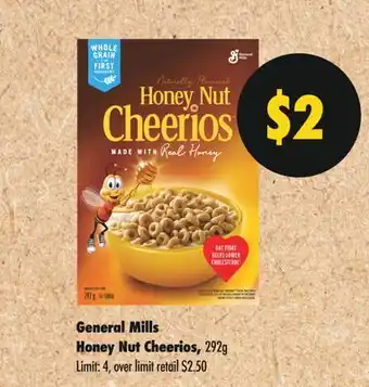 Real Canadian Superstore GENERAL MILLS HONEY NUT CHEERIOS, 292G offer