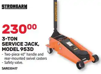 Bumper to Bumper STRONGARM 3-TON SERVICE JACK, MODEL 953D offer