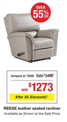 La Z Boy REESE leather seated recliner offer