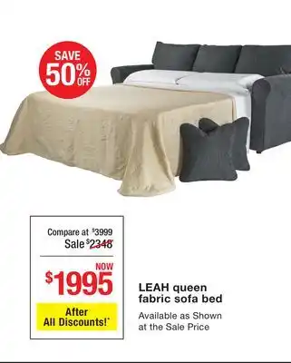 La Z Boy LEAH queen fabric sofa bed offer